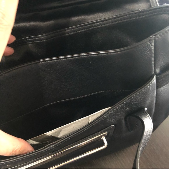 Coach Taylor Leather Marin Flap Satchel Work Bag Black Contrast Trim NWT - Picture 11 of 16